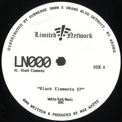 Max Watts — Black Elements EP vinyl cover