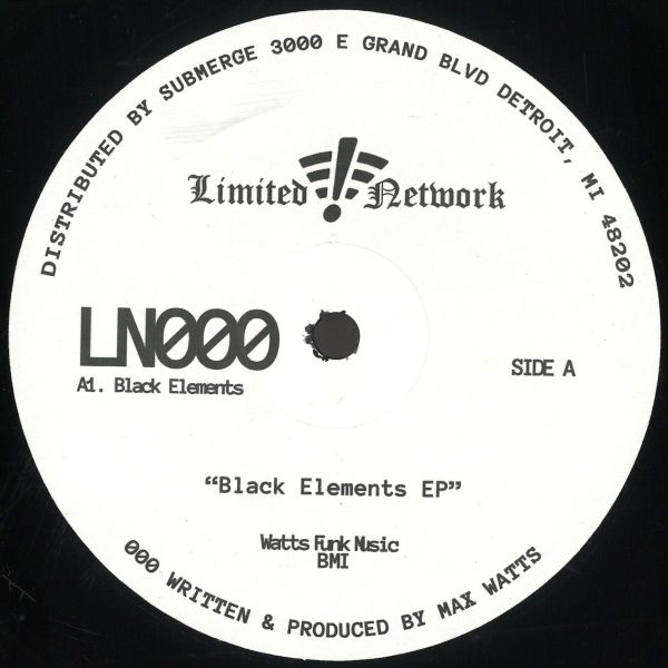 Max Watts — Black Elements EP vinyl cover