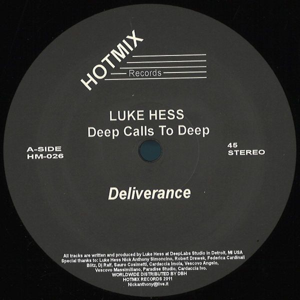 Luke Hess — Deep Calls To Deep vinyl cover