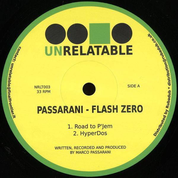 Passarani — Flash Zero vinyl cover