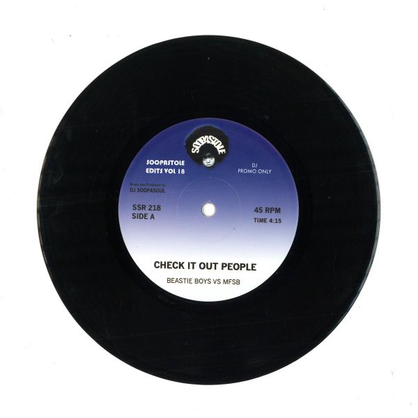 Beastie Boys, Mfsb — CHECK IT OUT PEOPLE / PEOPLE ALL OVER THE WORLD DUB (7") vinyl cover