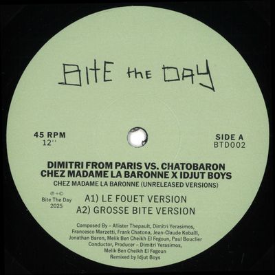 Dimitri From Paris, Chatobaron — Chez Madame La Baronne – Unreleased Idjut Boys Versions vinyl cover