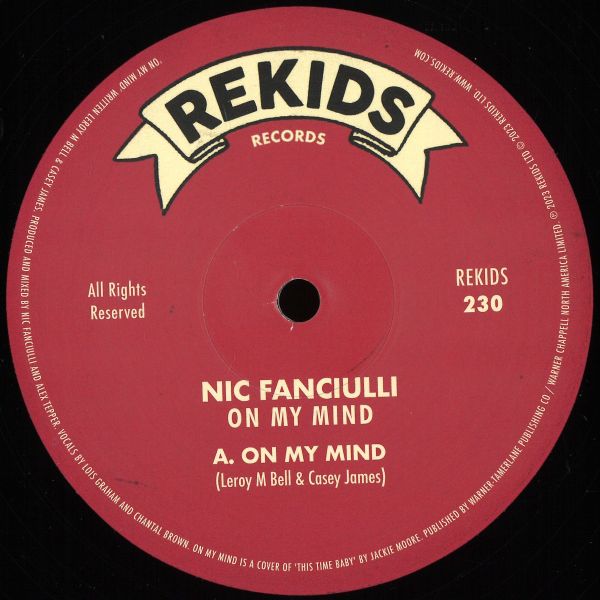 Nic Fanciulli — On My Mind vinyl cover