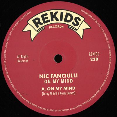 Nic Fanciulli — On My Mind vinyl cover