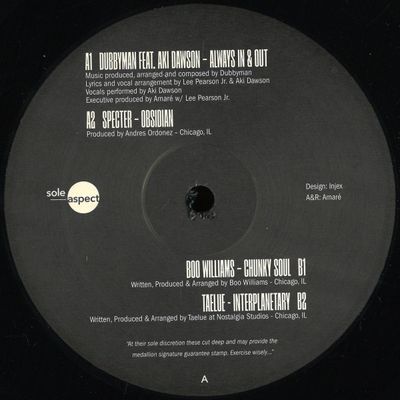 Dubbyman, Specter, Boo Williams, Taelue — Sole Discretion EP Part 2 vinyl cover