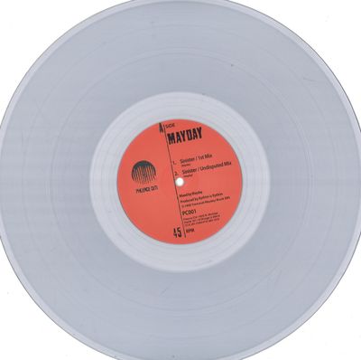 Mayday, Derrick May — Sinister (Clear Vinyl Repress) vinyl cover