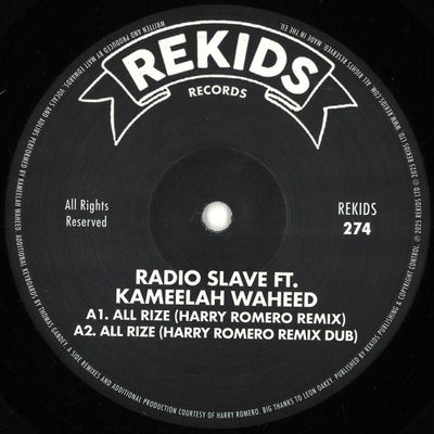 Radio Slave, Kameelah Waheed — All Rize (Remixes) vinyl cover