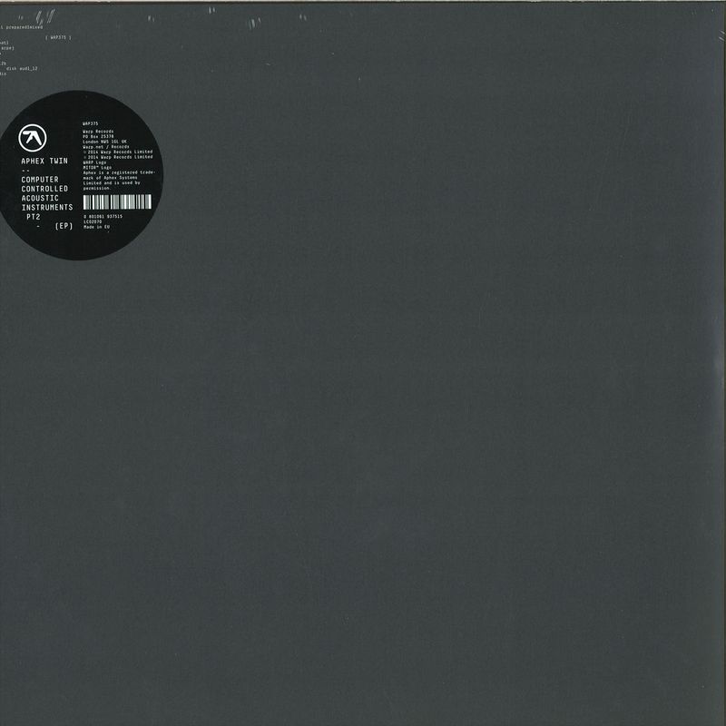 Aphex Twin — Computer Controlled Acoustic Instrumentals Pt2 Ep vinyl cover