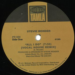 Stevie Wonder — All I Do (House Remixes) vinyl cover