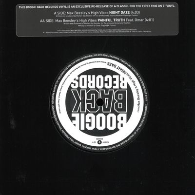 Max Beesley’S High Vibes — NIGHT DAZE/PAINFUL TRUTH FEAT. OMAR (7") vinyl cover