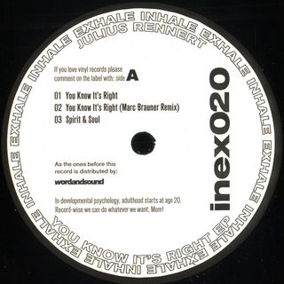 Julius Rennert — You Know It's Right EP vinyl cover