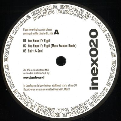 Julius Rennert — You Know It's Right EP vinyl cover