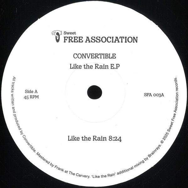 Convertible — LIKE THE RAIN EP vinyl cover