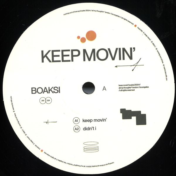 Boaksi — Keep Movin' vinyl cover