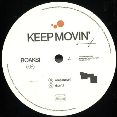 Boaksi — Keep Movin' vinyl cover