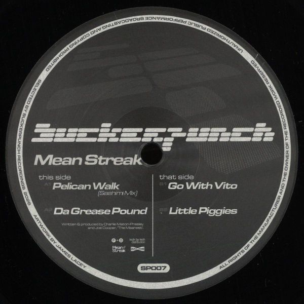 Mean Streak — SUCKERPUNCH007 vinyl cover