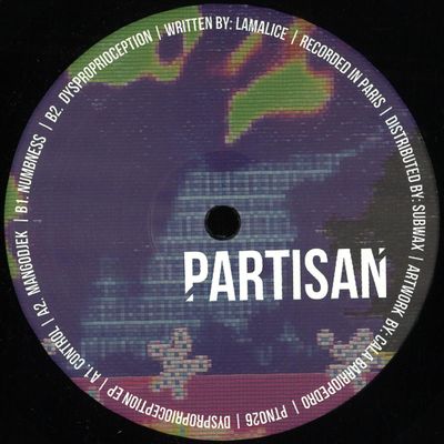 Lamalice — Dysproprioception EP vinyl cover