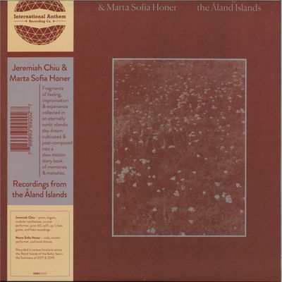 Jeremiah Chiu, Marta Sofia Honer — RECORDINGS FROM THE ÅLAND ISLANDS LP vinyl cover