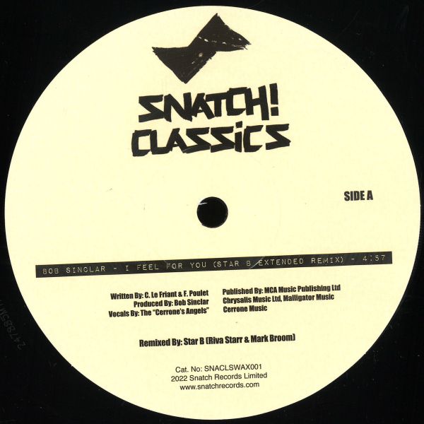 Bob Sinclar, Groove Armada — I Feel For You / Superstylin' vinyl cover