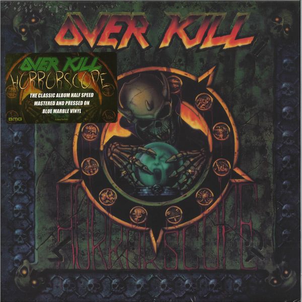 Overkill — Horrorscope LP - Blue/Black Marbled Vinyl vinyl cover