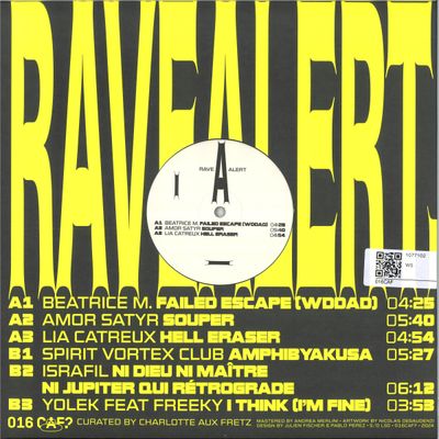Various — RAVE ALERT EP vinyl cover