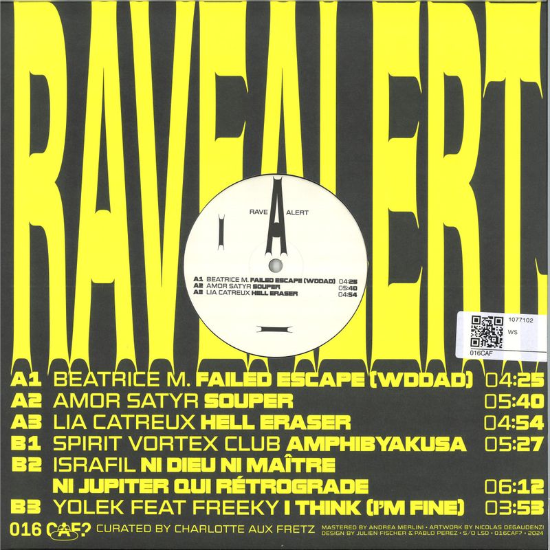Various — RAVE ALERT EP vinyl cover