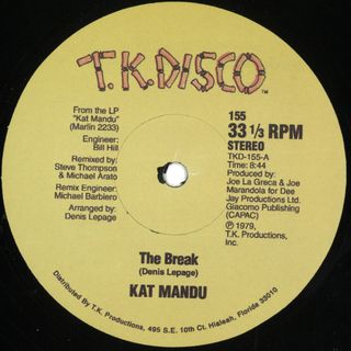 Kat Mandu, Quartz — The Break / Beyond The Clouds vinyl cover
