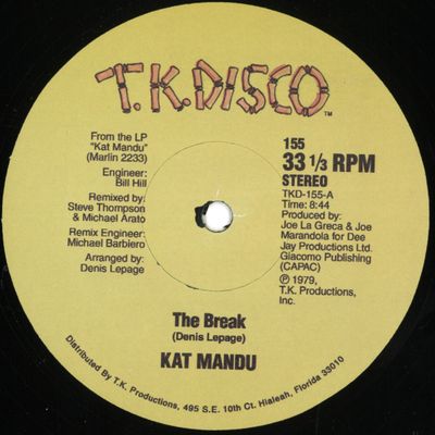 Kat Mandu, Quartz — The Break / Beyond The Clouds vinyl cover