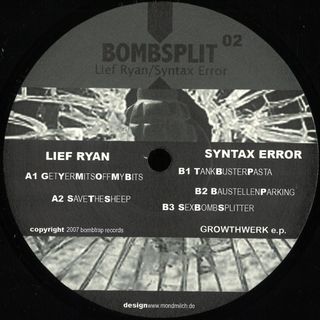 Lief Ryan, Syntax Error — Ep vinyl cover