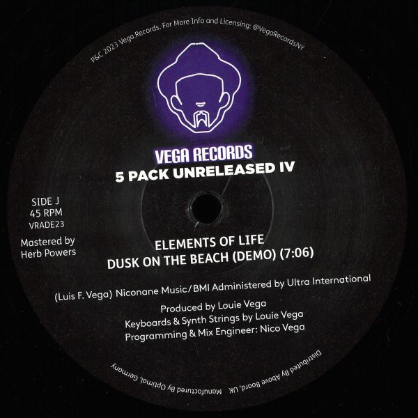 Louie Vega, Various — Vega Records 5 Pack Unreleased IV 5x12" vinyl cover