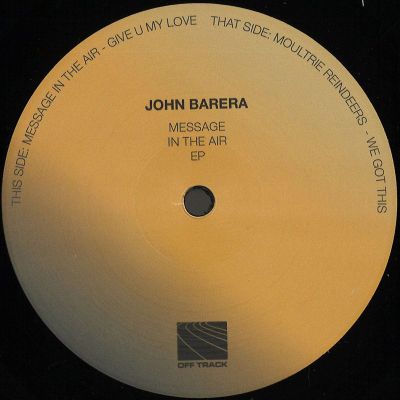 John Barera — Message In The Air EP vinyl cover