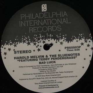 Harold Melvin, The Blue Notes, Teddy Pendergrass — Bad Luck / Don't Leave Me This Way (Tom Moulton Mixes) vinyl cover