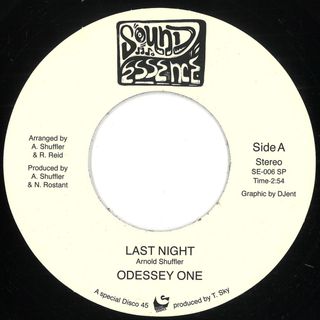 Odessey One — Last Night / Dance With Me 7" vinyl cover