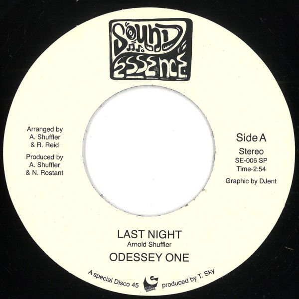 Odessey One — Last Night / Dance With Me 7" vinyl cover