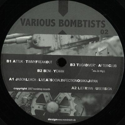 Various Bombtists — Volume 2 vinyl cover