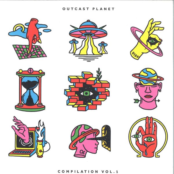 Various — Outcast Planet Compilation Vol.1 LP 2x12" vinyl cover