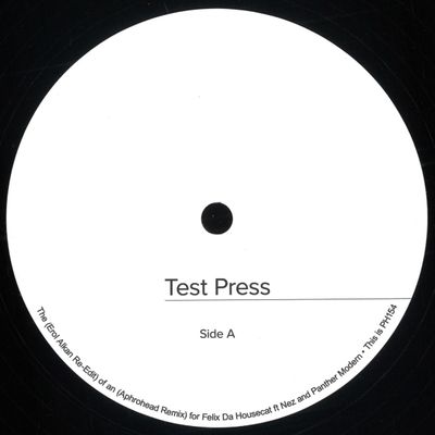 Felix Da Housecat — Test Press (Aphrohead Remix / Erol Alkan Re-Edit) vinyl cover