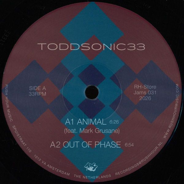 TODDSONIC33 — ANIMAL vinyl cover