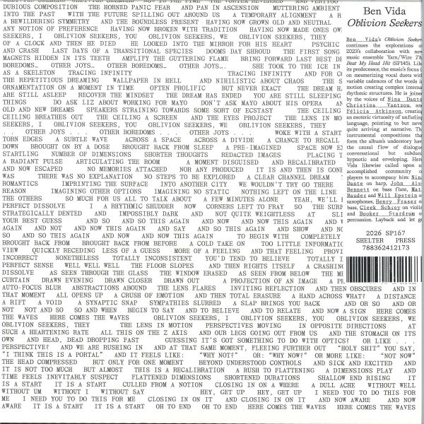 Ben Vida — OBLIVION SEEKERS vinyl cover
