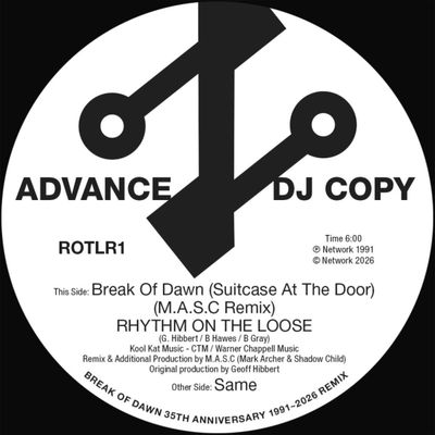 Rhythm On The Loose — Break Of Dawn (MASC Remix) vinyl cover