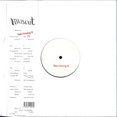 Various — TEST PRESSING IV LP vinyl cover
