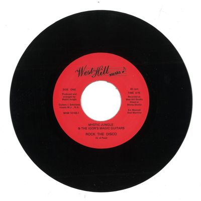 Mystic Jungle, The Igor'S Magic Guitars — ROCK THE DISCO / SHABA RIDDIM 7" vinyl cover