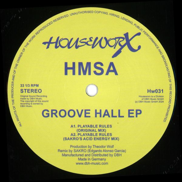 Hmsa — Groove Hall Ep vinyl cover