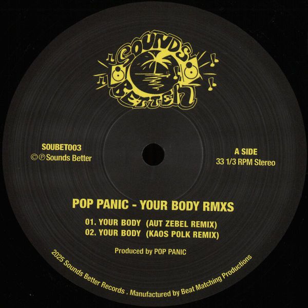 Pop Panic, N.O. — Soubet 003 vinyl cover