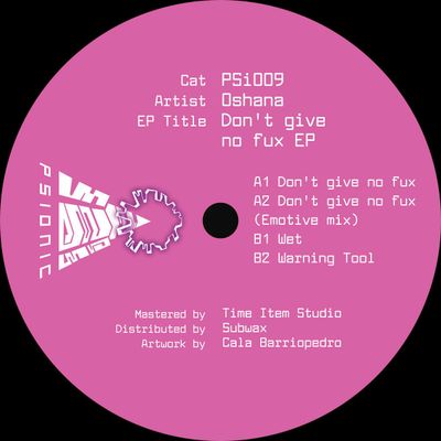 Oshana — Don't Give No Fux EP vinyl cover