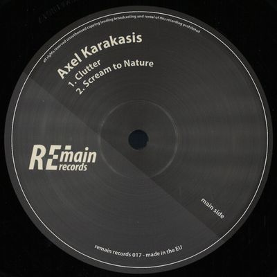 Axel Karakasis — Clutter EP vinyl cover