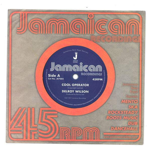 Delroy Wilson — Cool Operator/version 7" vinyl cover