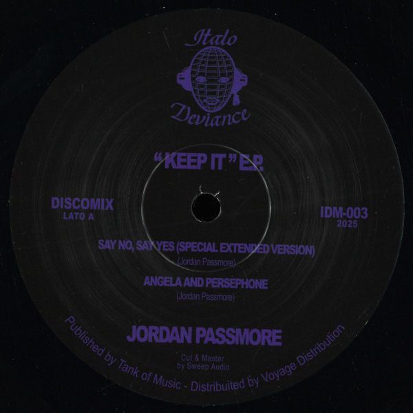 Jordan Passmore — “Keep It” EP vinyl cover