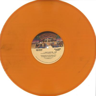 Donna Summer — I FEEL LOVE / LOVE TO LOVE YOU, BABY vinyl cover