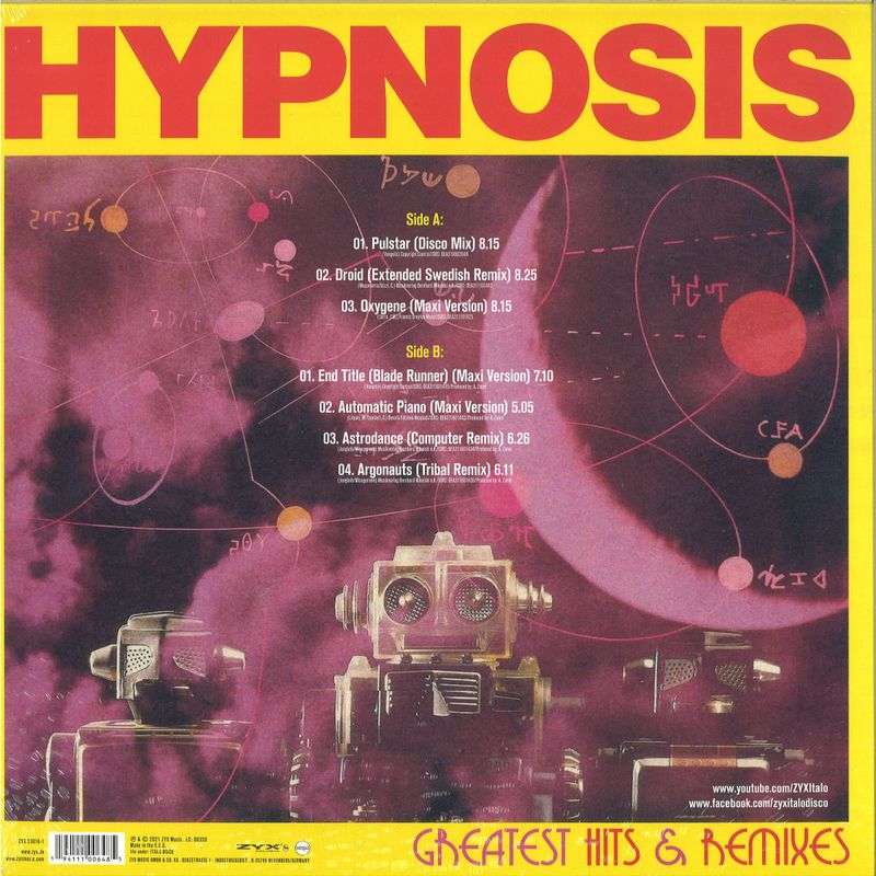 Hypnosis — Greatest Hits & Remixes vinyl cover